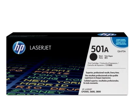 HP 501A Black Original LaserJet Toner Cartridge (Q6470A) – 6000 Pages – Black Original LaserJet Toner