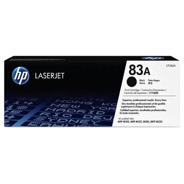 HP 83A Black LaserJet Original Toner Cartridge (CF283AB) – 1500 Pages – LaserJet Original Toner