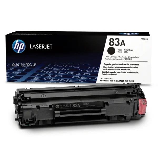 HP 83A Black LaserJet Original Toner Cartridge (CF283AB) – 1500 Pages – LaserJet Original Toner