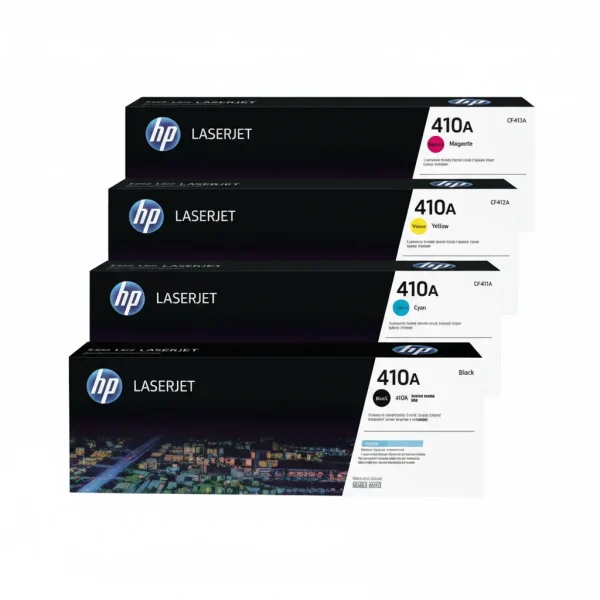 HP 410A Original LaserJet Toner Cartridge Set – 4-Color CMYK Pack – Original Toner Cartridge Set