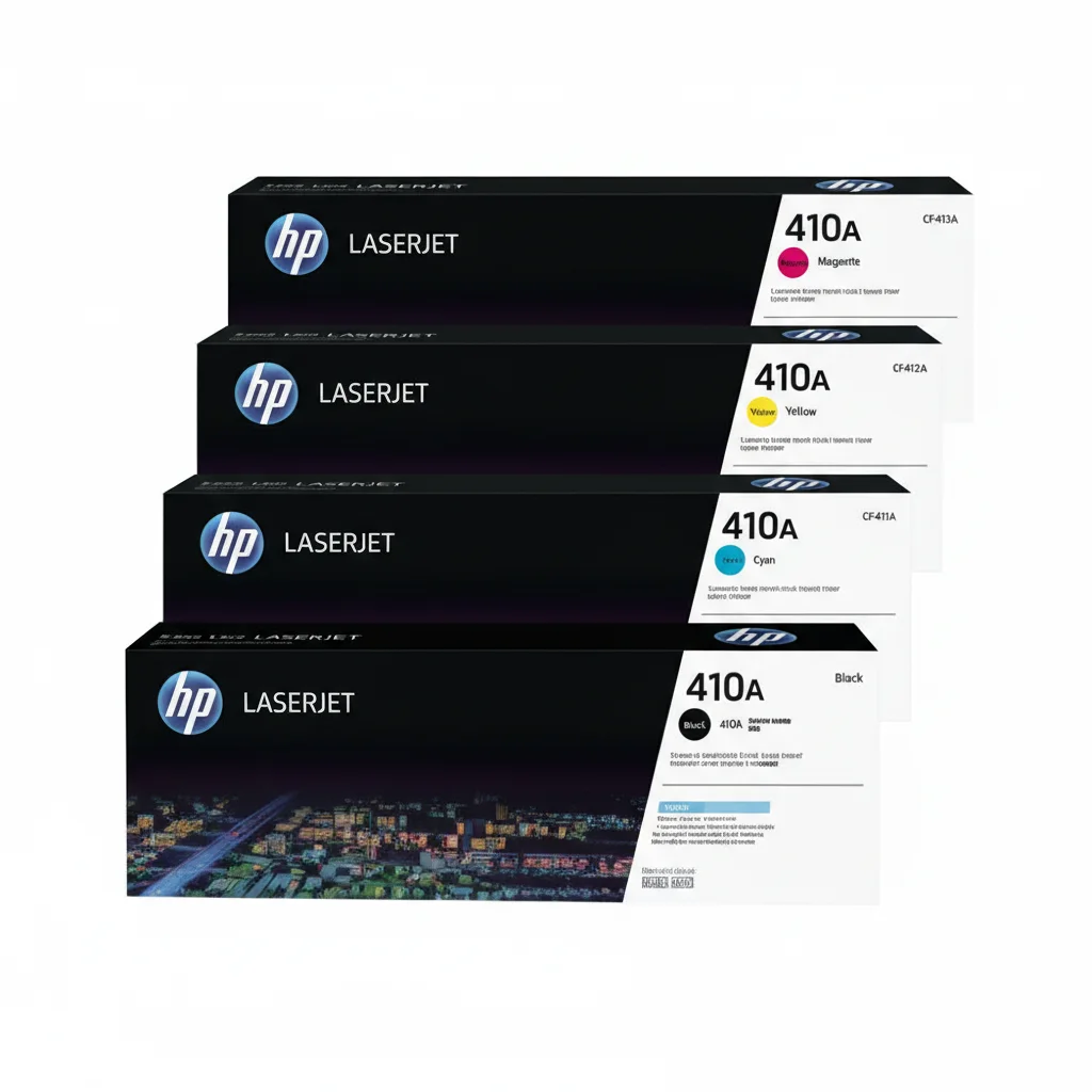 HP 410A Original LaserJet Toner Cartridge Set – 4-Color CMYK Pack