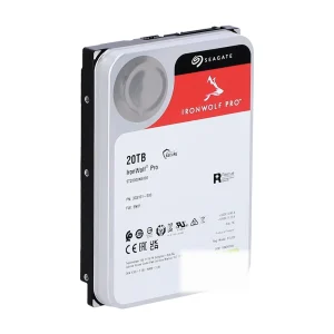 Seagate IronWolf Pro 20TB 3.5 inch SATA NAS hard drive angled view