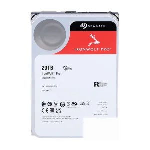 Seagate IronWolf Pro 20TB NAS hard drive front view ST20000NE000