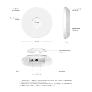 TP-Link EAP723 BE5000 Wi-Fi 7 Ceiling Access Point