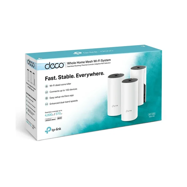 TP-Link Deco M4 AC1200 Mesh Wi-Fi System – 3 Pack